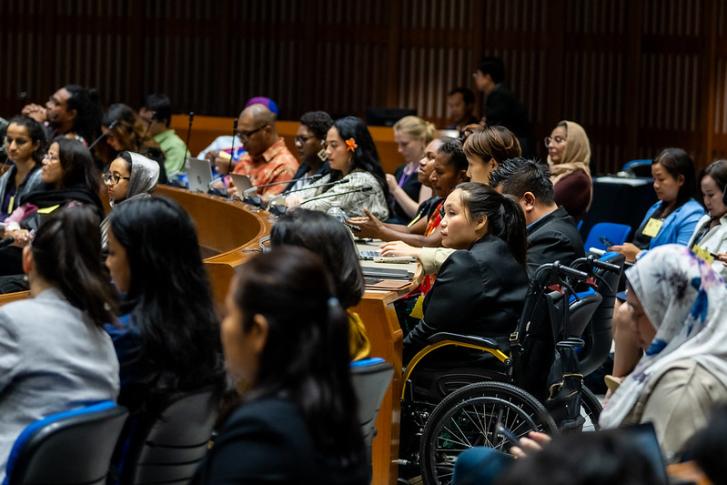 Photo: UN Women/Ploy Phutpheng used under CC BY-NC 2.0 license (https://flic.kr/p/2quVHgM). Taken at the CSO Forum in 2024, a preparatory event for the Beijing+30 review and CSW69.
