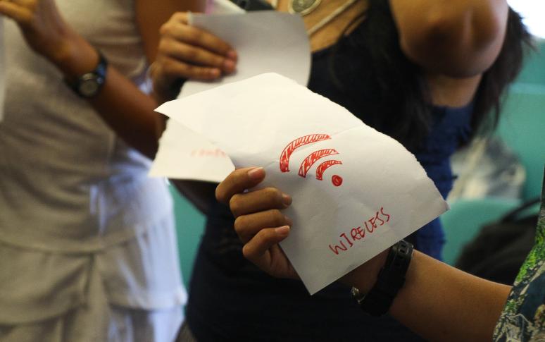 Photo by Fungai Machirori during the Making a Feminist Internet meeting in 2017.
