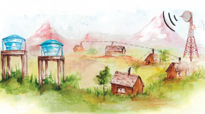 Imagery about community networks in comics, by IBE Brasil.