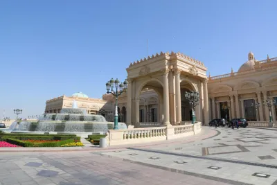 Image depicting the entrance of the King Abdulaziz International Conference Center (KAICC) in Riyadh, Kingdom of Saudi Arabia 