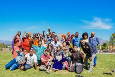 A selection of participants of the Video4Change Grassroots Gathering in South Africa (Oct. 2019). Image via InsightShare. image linking to Apply to be part of the Video4Change Network