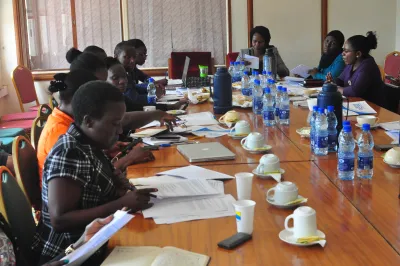 Unwanted Witness members meeting with the ICT Comittee of the Ugandan Parliament. Photo: Courtesy of Unwanted Witness image linking to Unwanted Witness: Demanding an inclusive internet legislative process that puts human rights at the centre