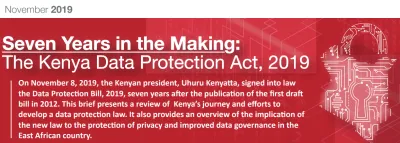  image linking to New law holds promise for improved data governance in Kenya 