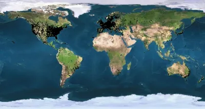 Image: ClimatePrediction.net Users map. image linking to ClimatePrediction.net: The world's largest climate forecasting experiment for the 21st century
